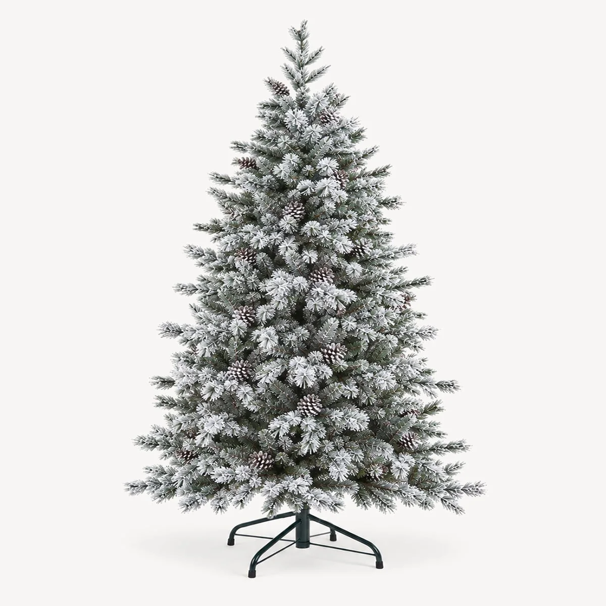 Árvore de natal YUKON verde efeito neve com pinhas 210cm by hôma, photo 1