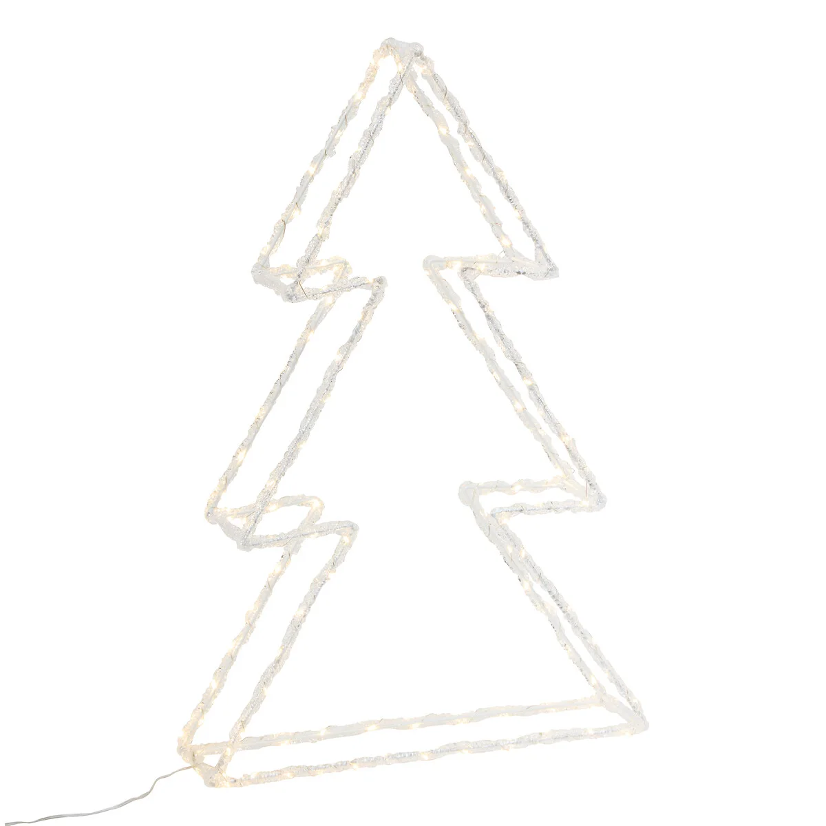 Árvore de Natal luminosa com 120 leds branco quente da hôma, fotografia 1