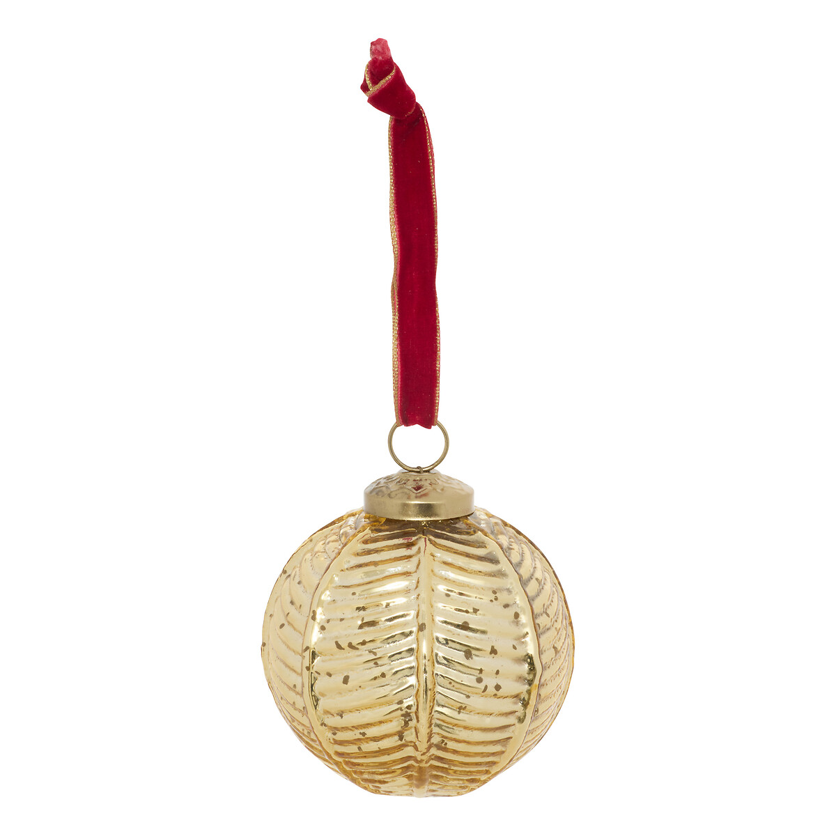 Bola de natal folhas dourado 8cm da hôma, fotografia 1