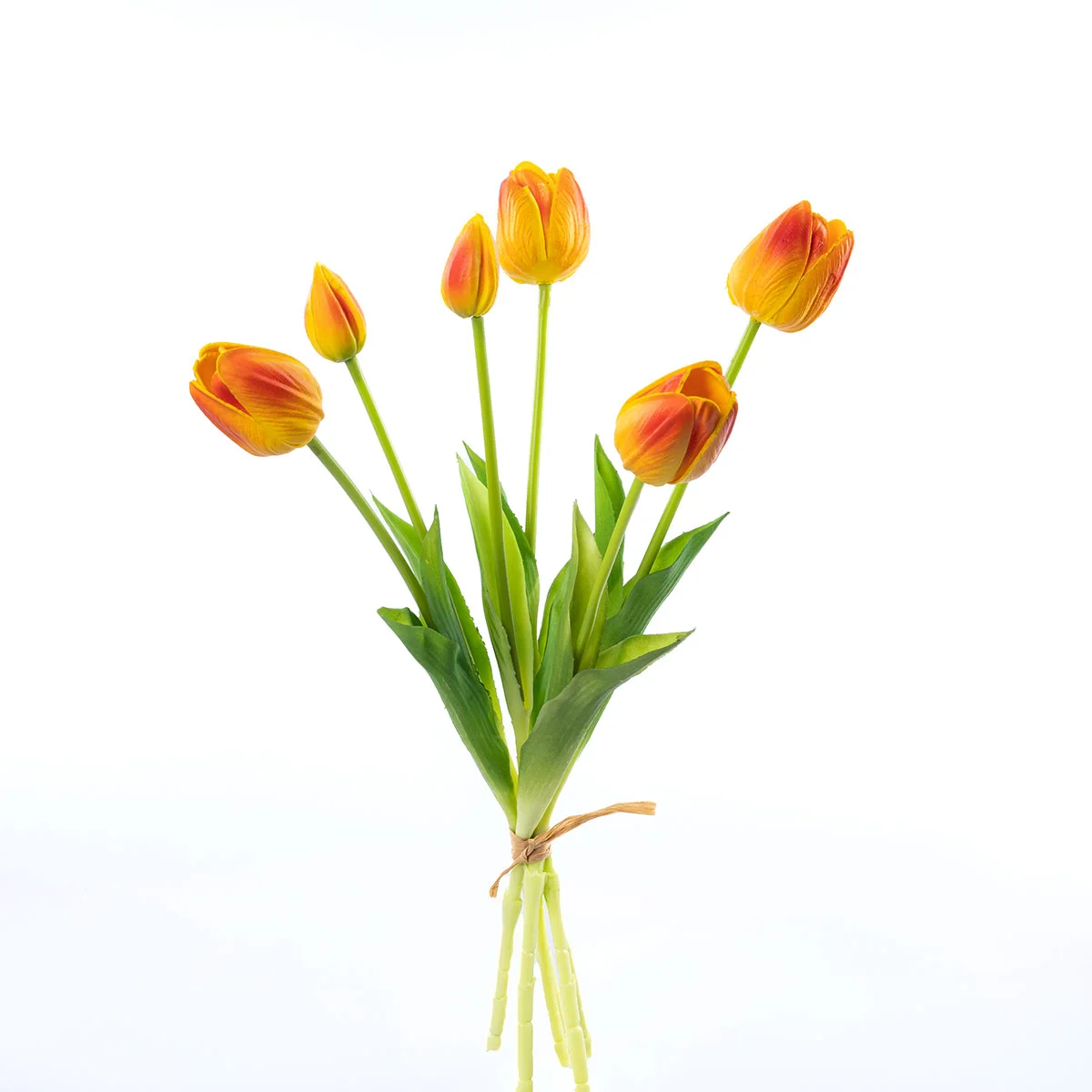 Bouquet com 6 tulipas laranja artificiais 45cm by hôma, photo 1