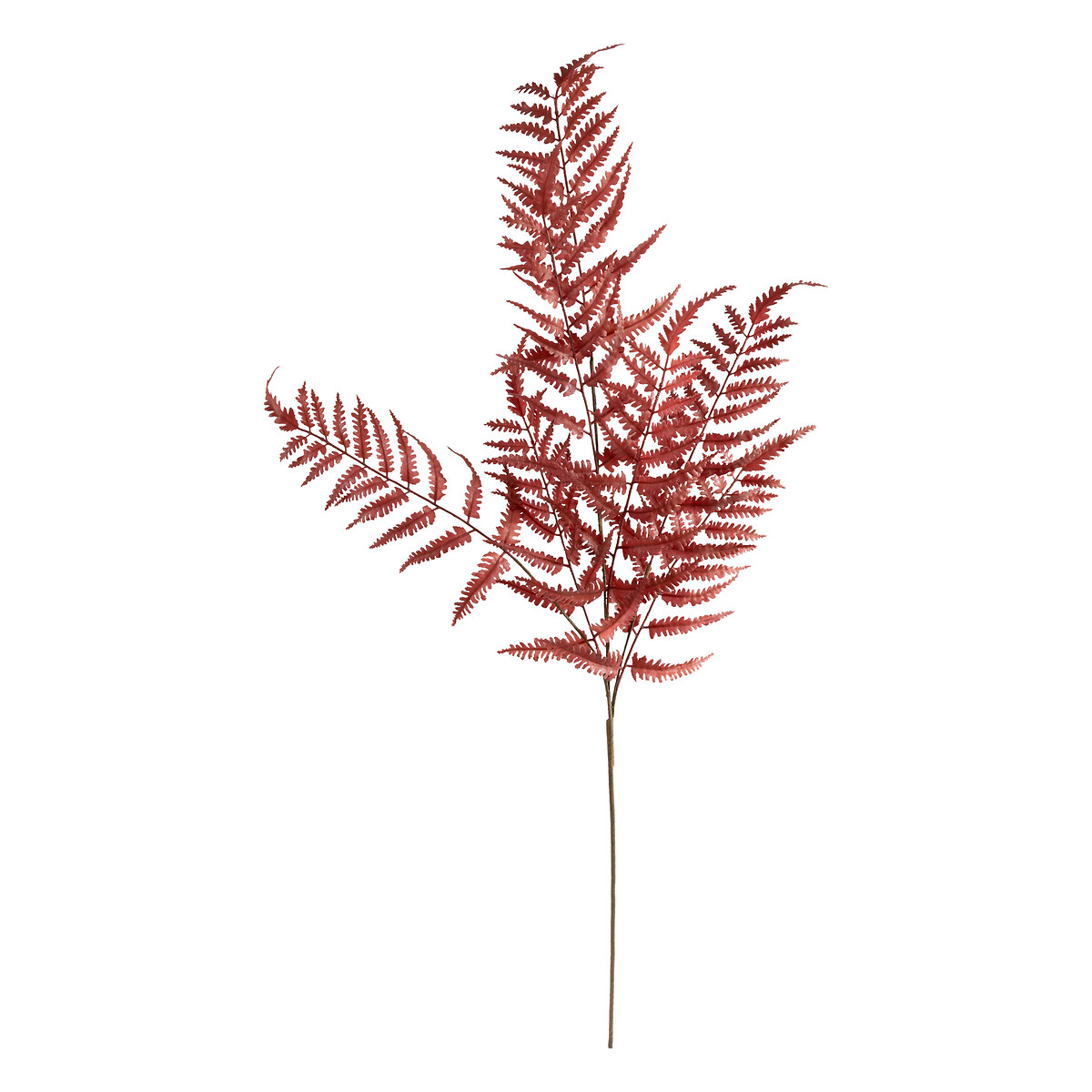 Haste de feto artificial vermelho james 90cm da hôma, fotografia 1