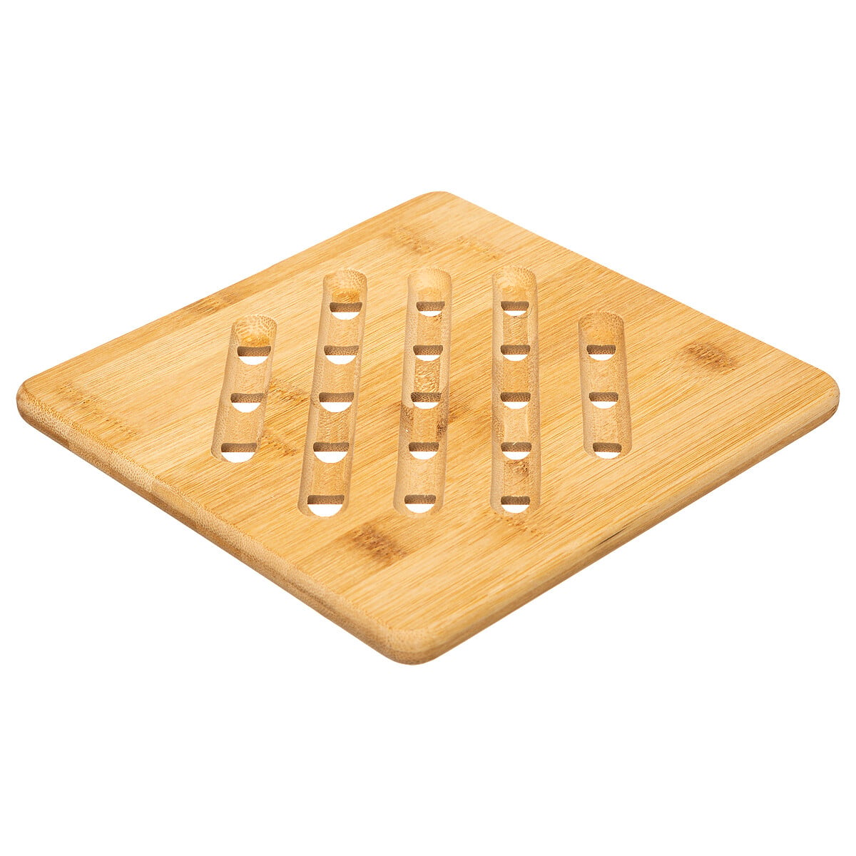 Base para quentes quadrada em bambu 20x20cm da hôma, fotografia 1