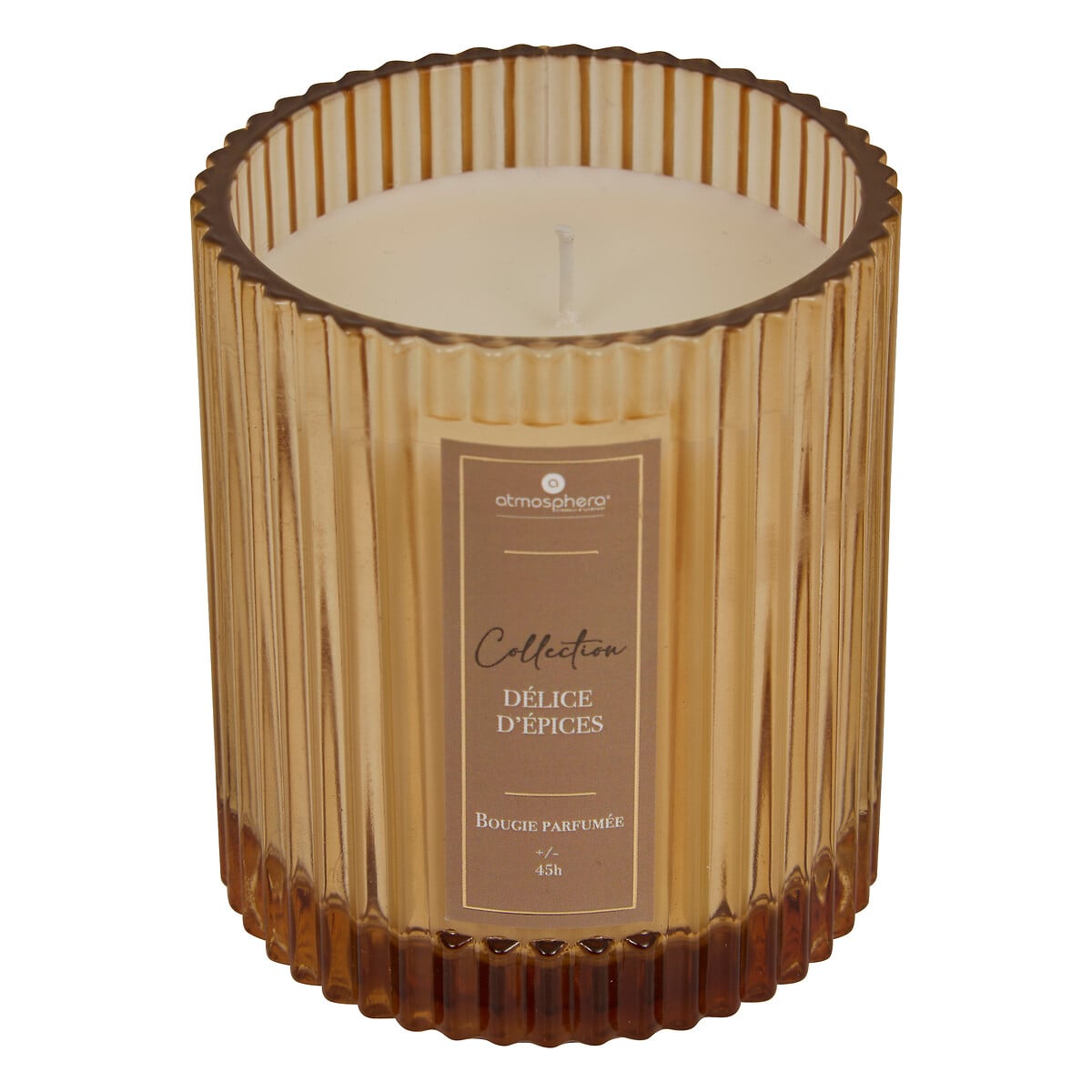 Vela âmbar em copo de vidro ALBIE 290g by hôma, photo 1