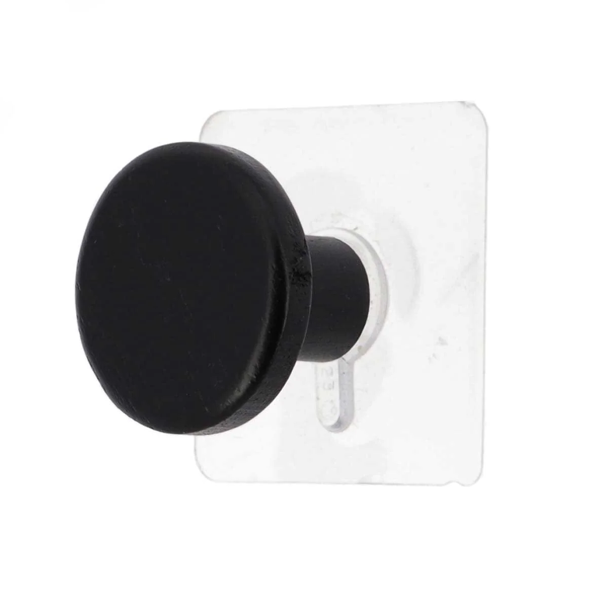 Cabide wc preto em madeira 4,5cm da hôma, fotografia 1