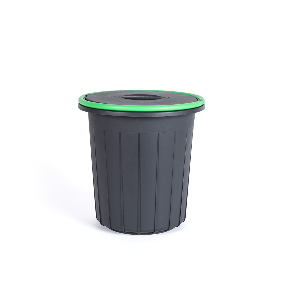Ecoponto preto com pega verde 25l da hôma, fotografia 1
