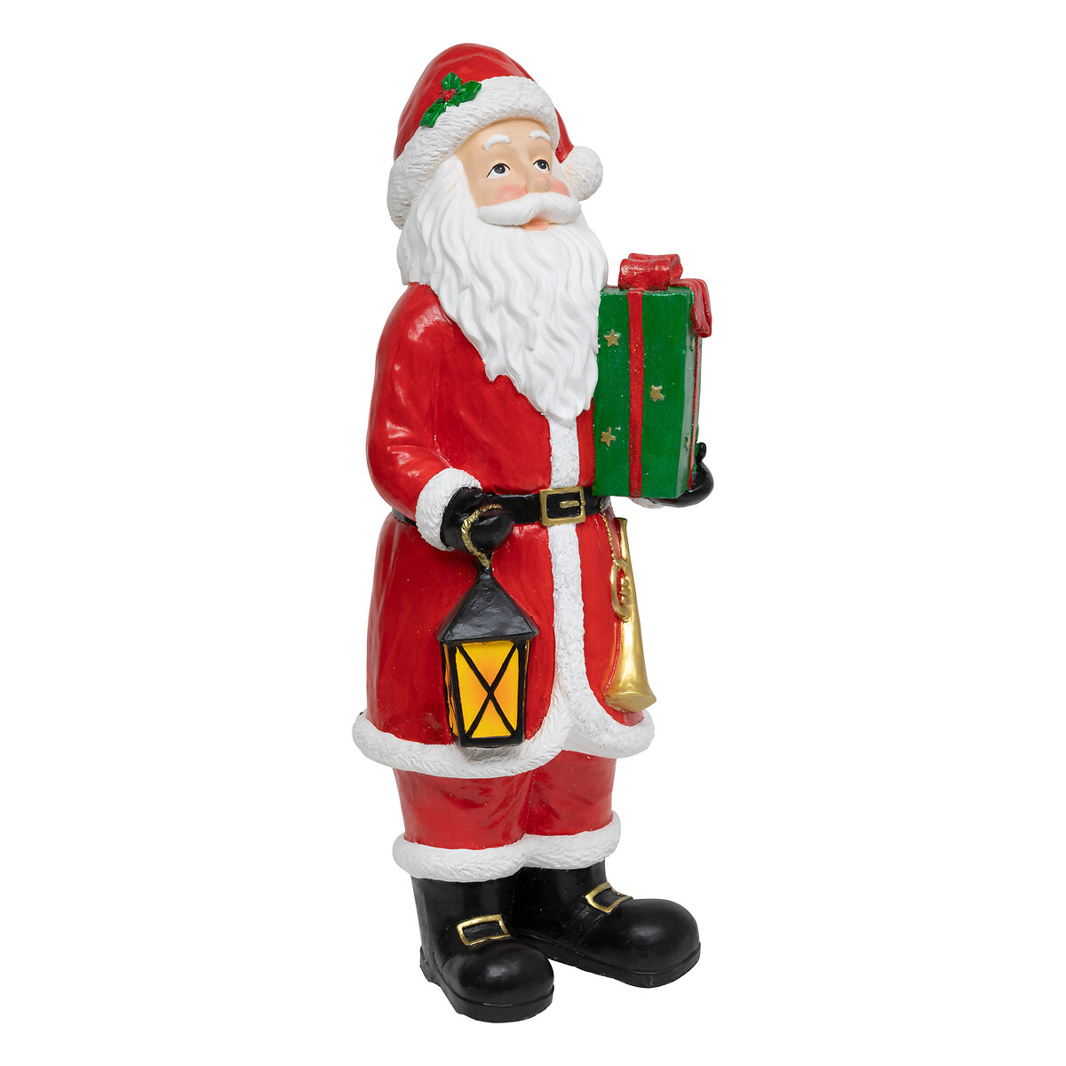 Figura de pai natal tradicional em resina 39x36x106cm da hôma, fotografia 1