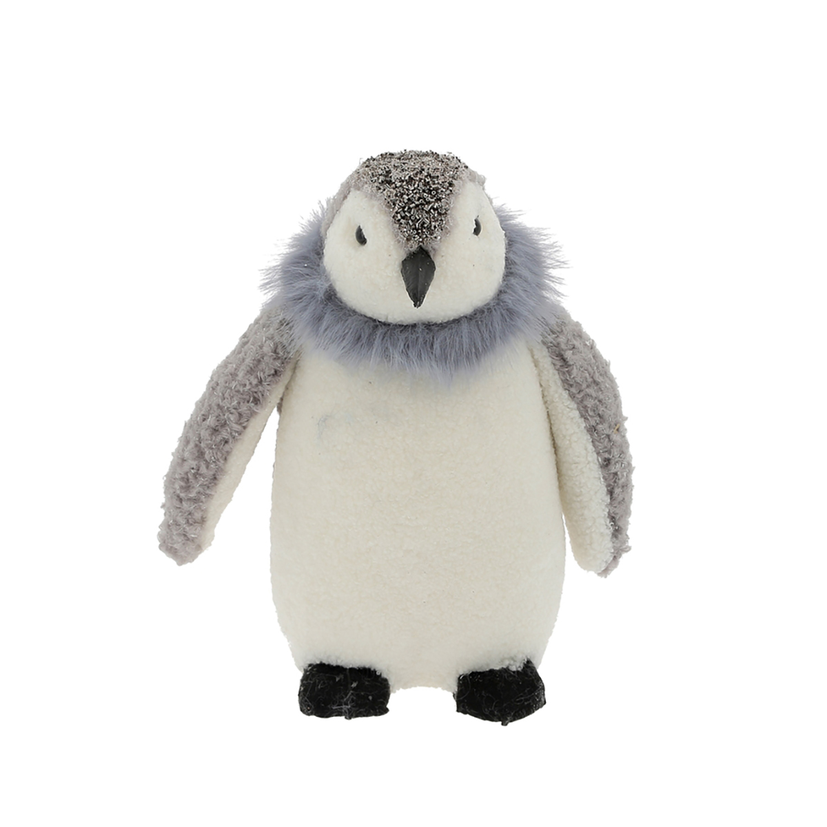 Figura de pinguim cinza e azul 22x17x29cm da hôma, fotografia 1