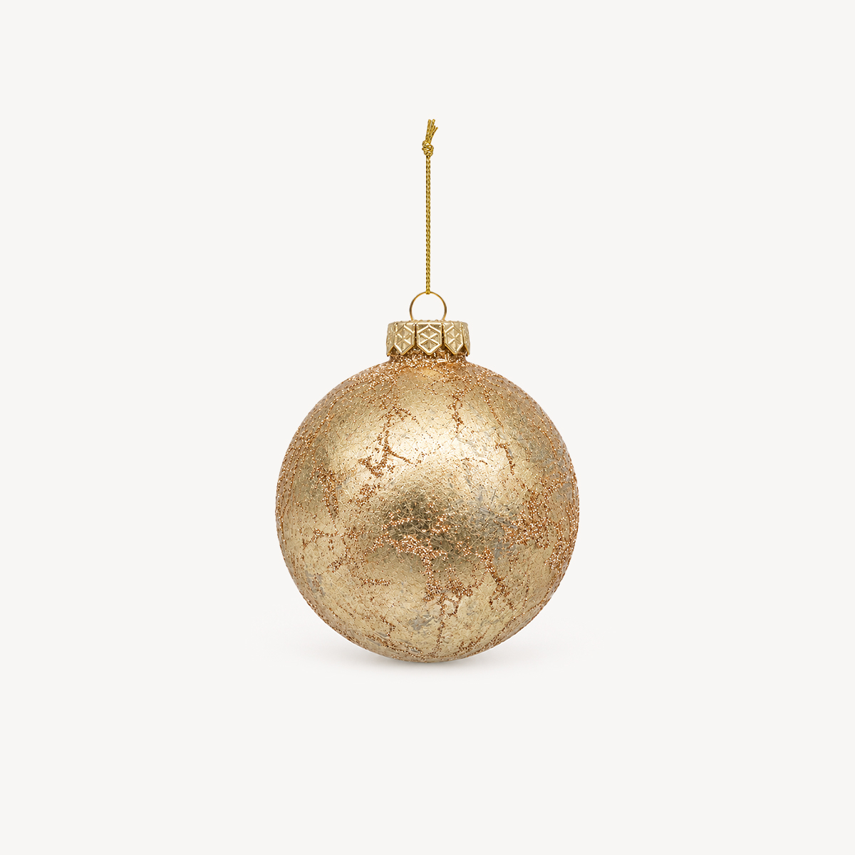 Bola decorativa dourada 10cm da hôma, fotografia 1