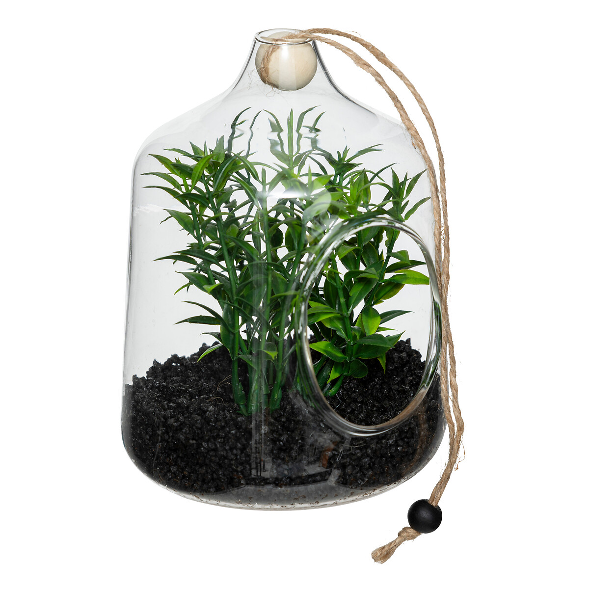 Terrário em vidro com plantas artificiais NALY da hôma, fotografia 1