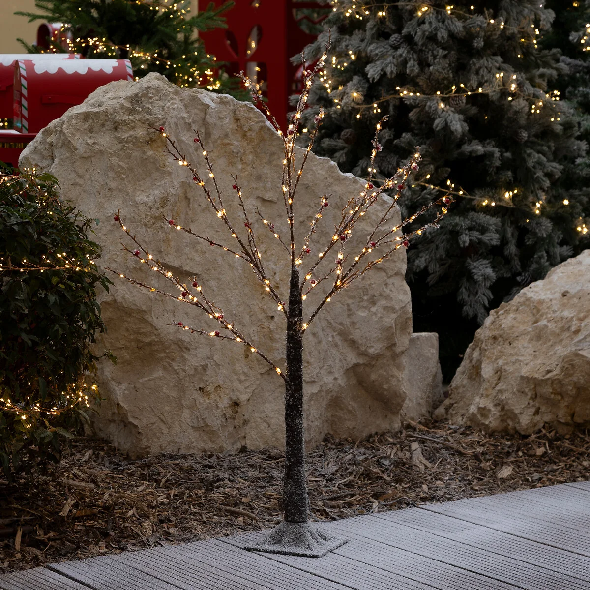 Árvore decorativa luminosa com bagas 90cm by hôma, photo 1