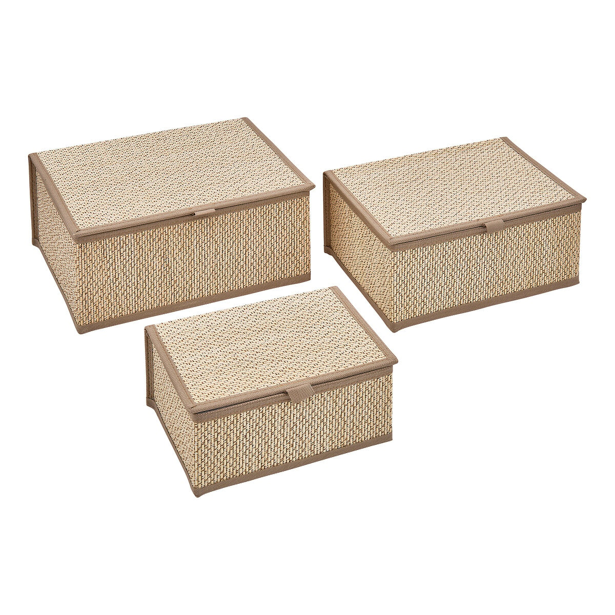 Conjunto de 3 caixas de arrumação wc em bambu by hôma, photo 1