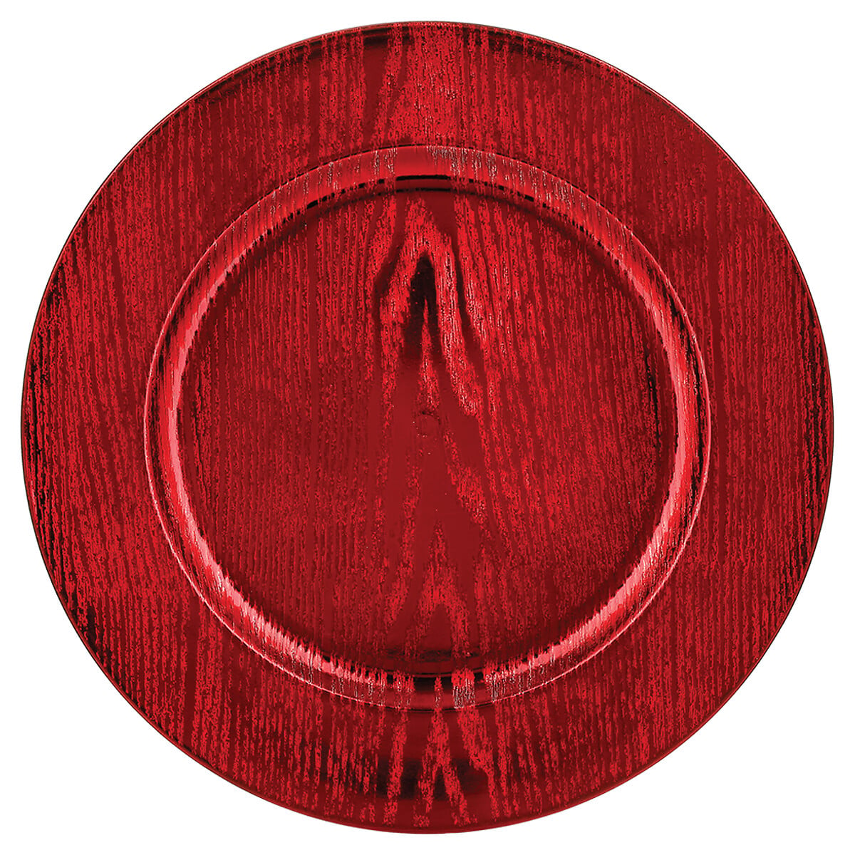 Prato marcador efeito madeira vermelho 33cm da hôma, fotografia 1
