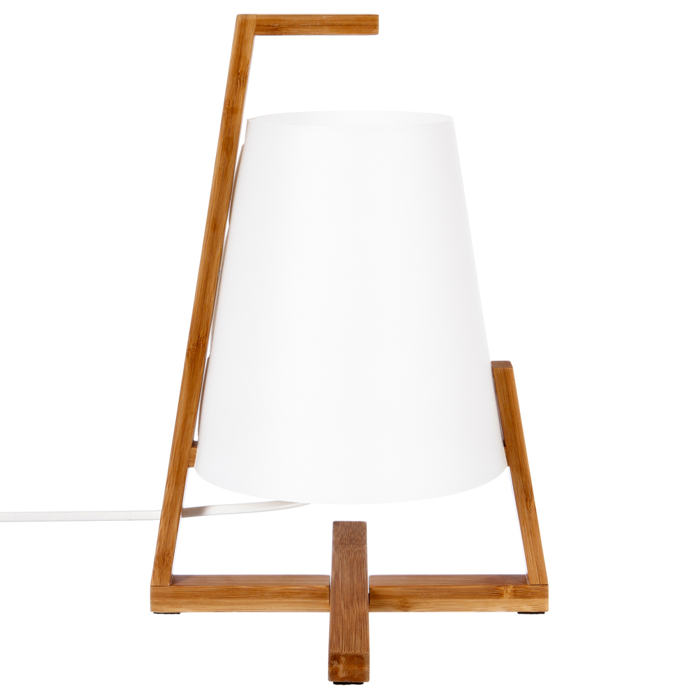 Candeeiro de mesa GONG branco em bambu by hôma, photo 1