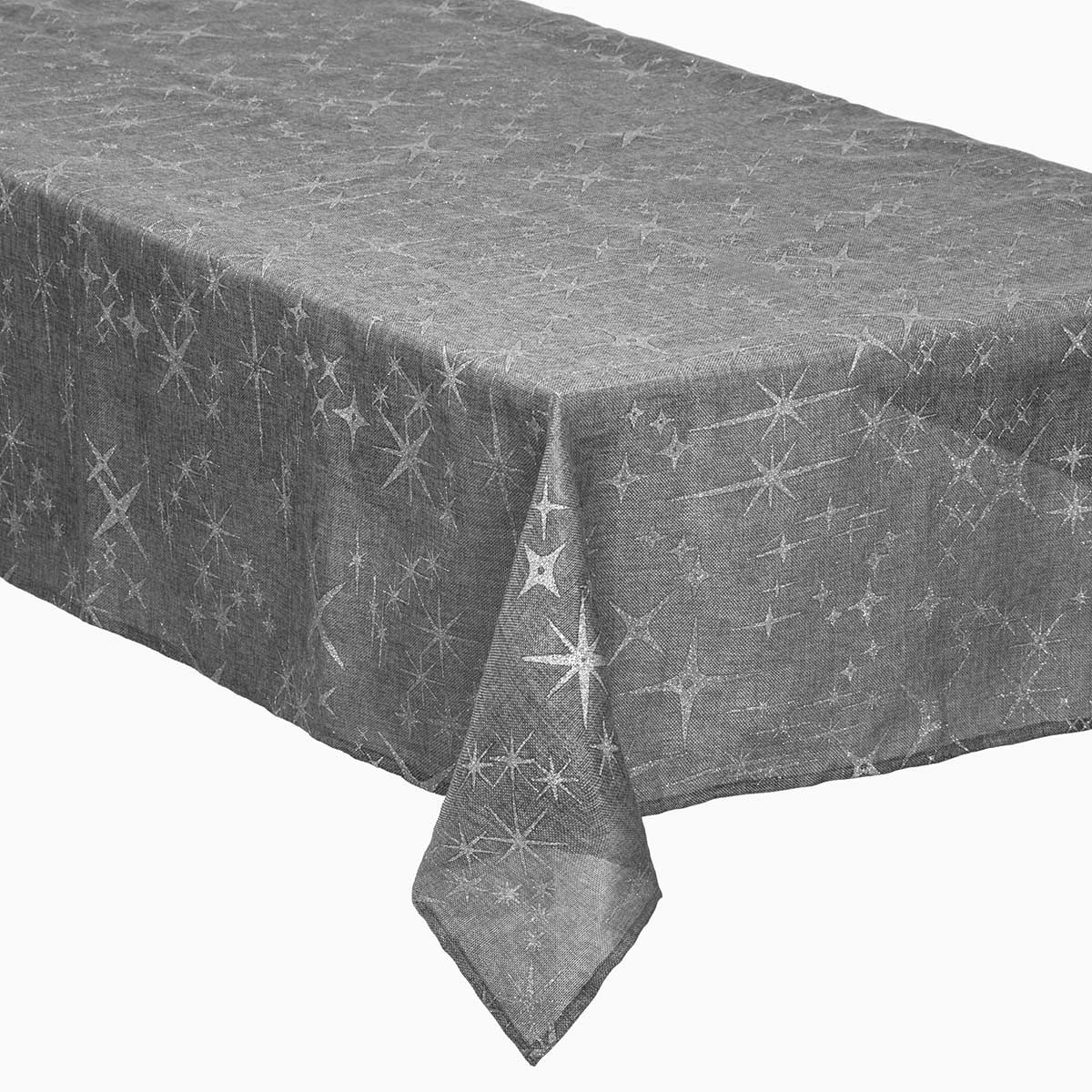 Toalha de mesa cinza decorada com estrelas 140x360cm by hôma, photo 1