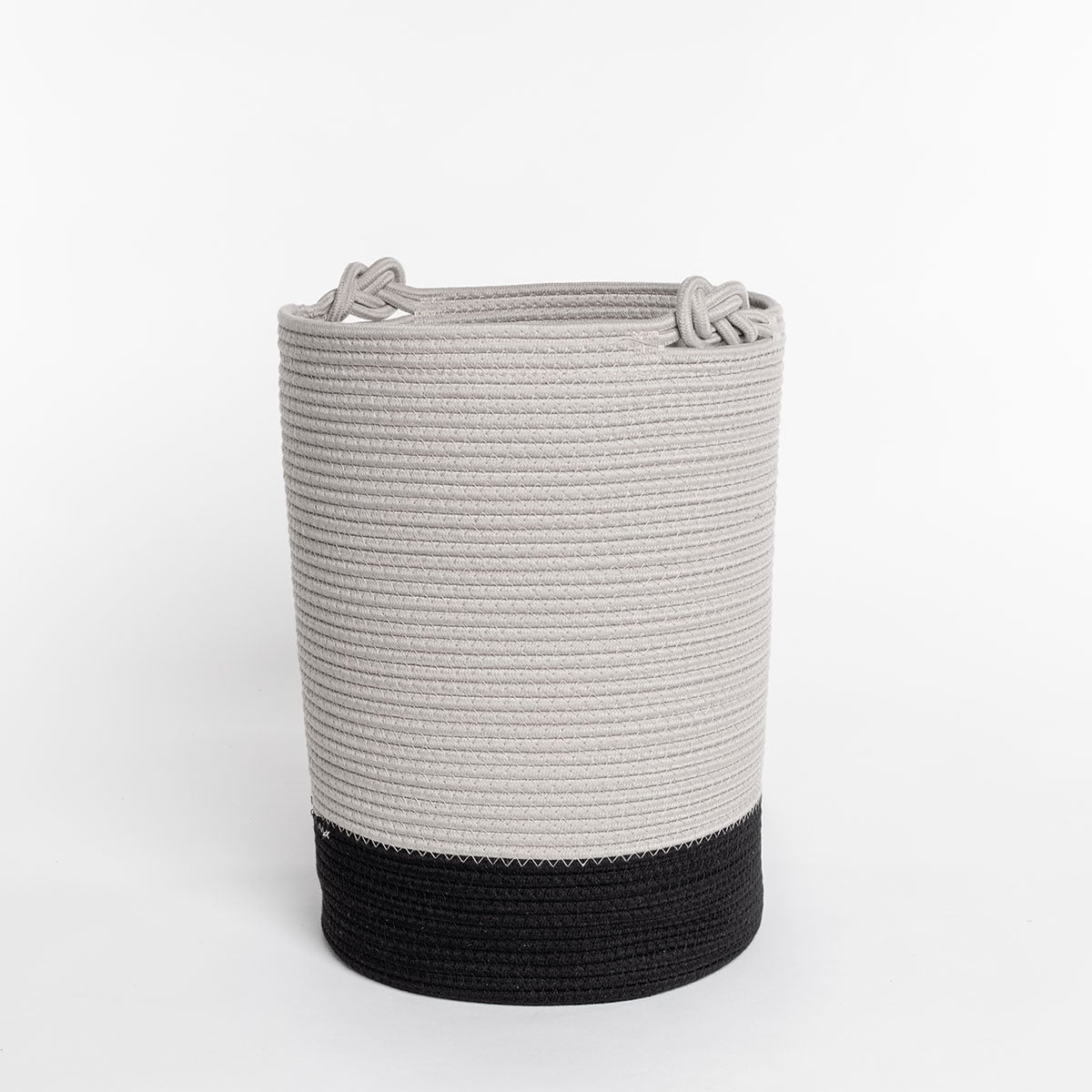 Cesto de roupa wc bege em algodão 33x45cm da hôma, fotografia 1