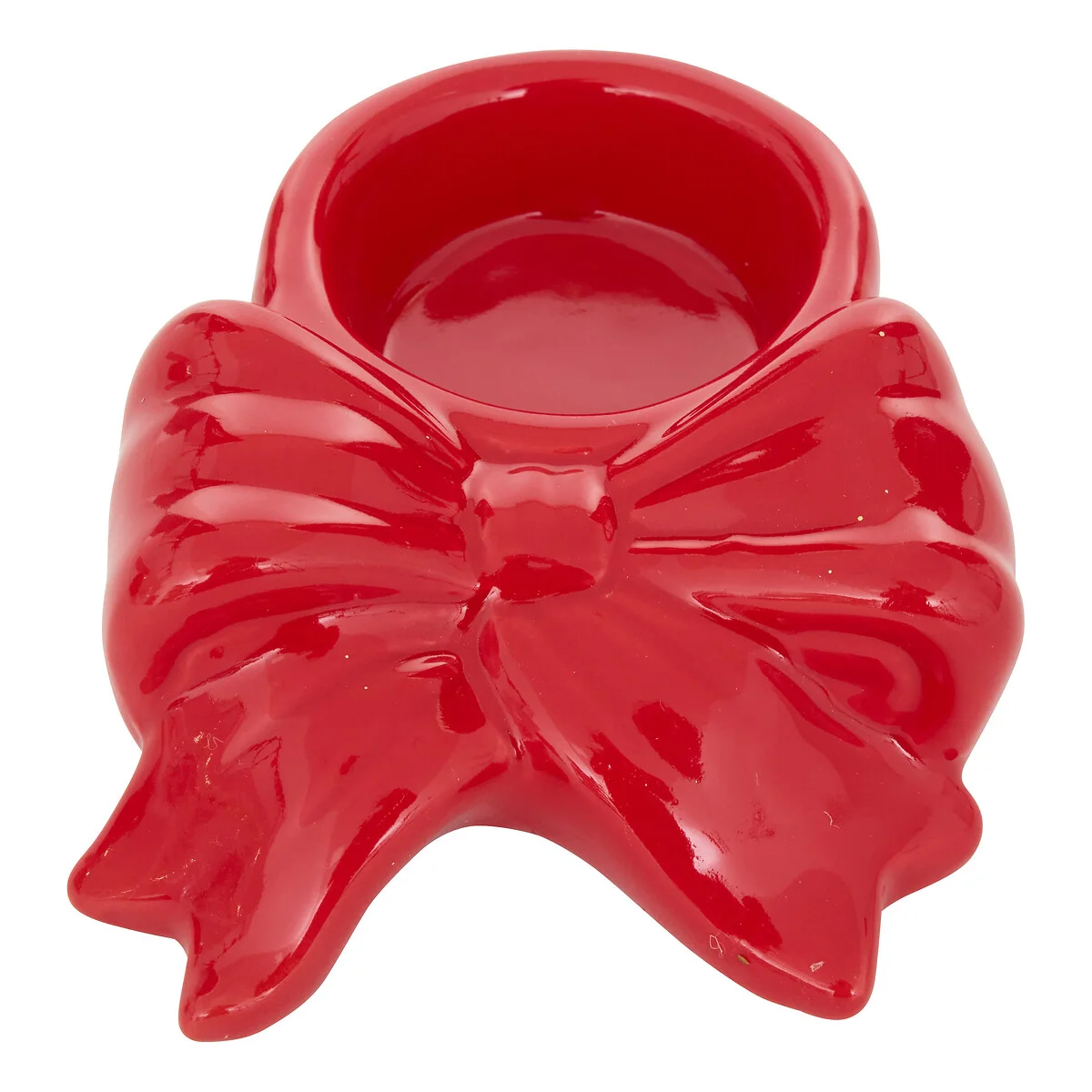 Castiçal vermelho de cerâmica 10cm da hôma, fotografia 1