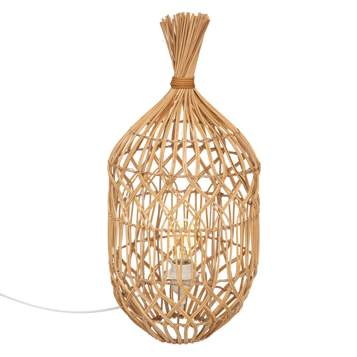 Candeeiro de mesa MILOU bege em rattan 55cm by hôma, photo 1