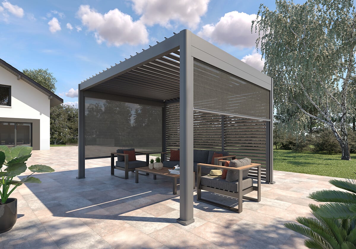 Pérgola ÉVORA cinza graphite 4x3m da hôma, fotografia 1