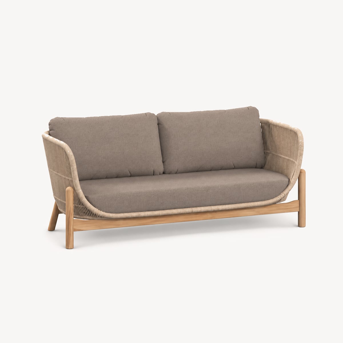 Sofá DEONA madeira acácia taupe 2 lugares by hôma, photo 1