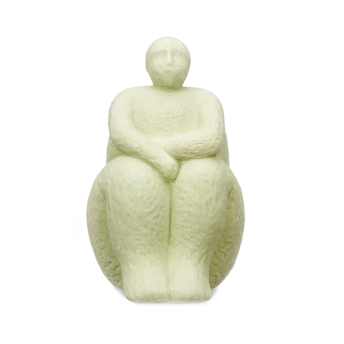 Estátua figura de mulher sentada em cerâmica verde 30cm by hôma, photo 1