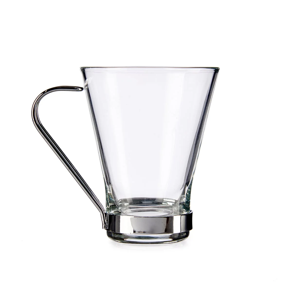 Chávena de galão em vidro com pega de metal 20cl by hôma, photo 1