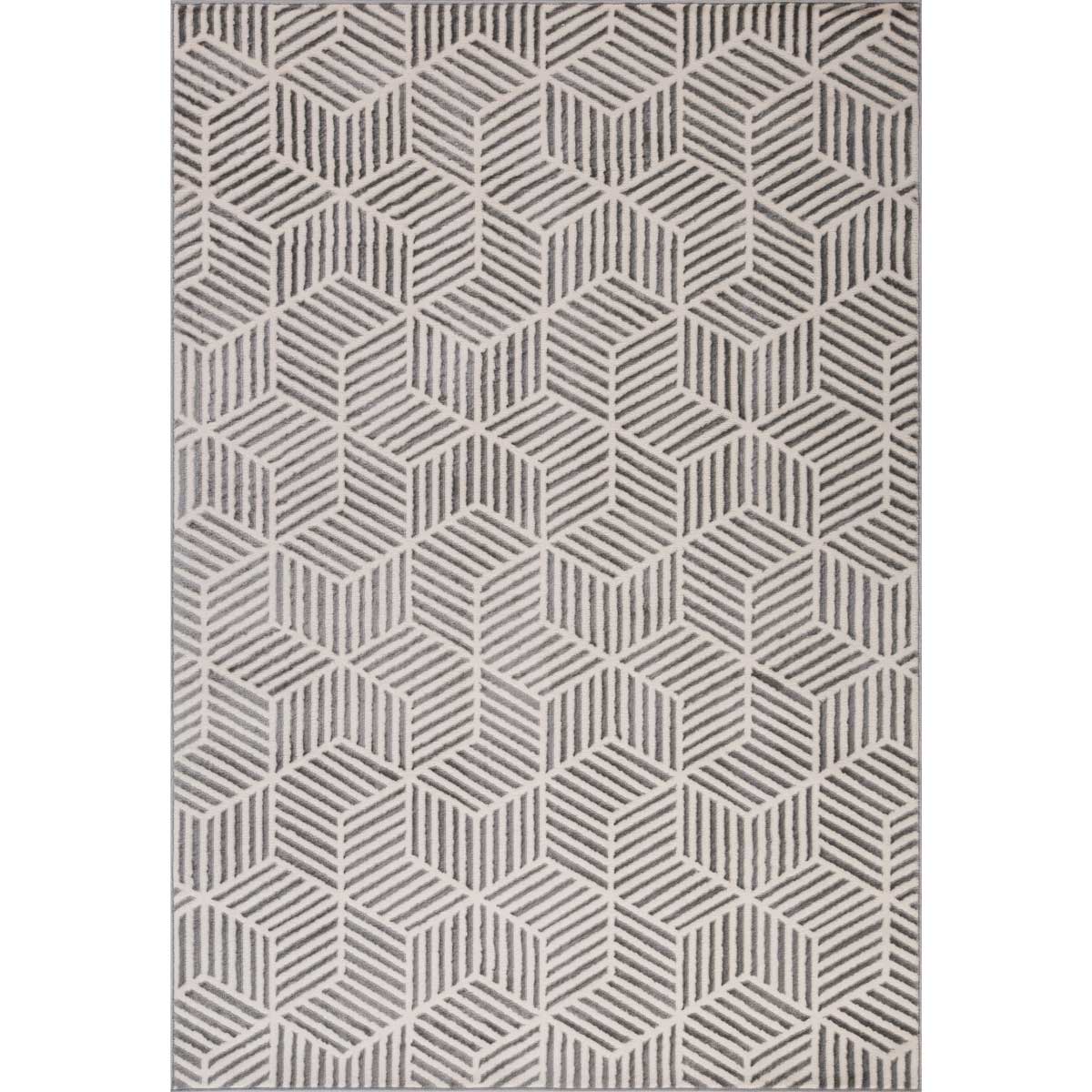 Tapete ZAHA geométrico cinza 160x235cm da hôma, fotografia 1