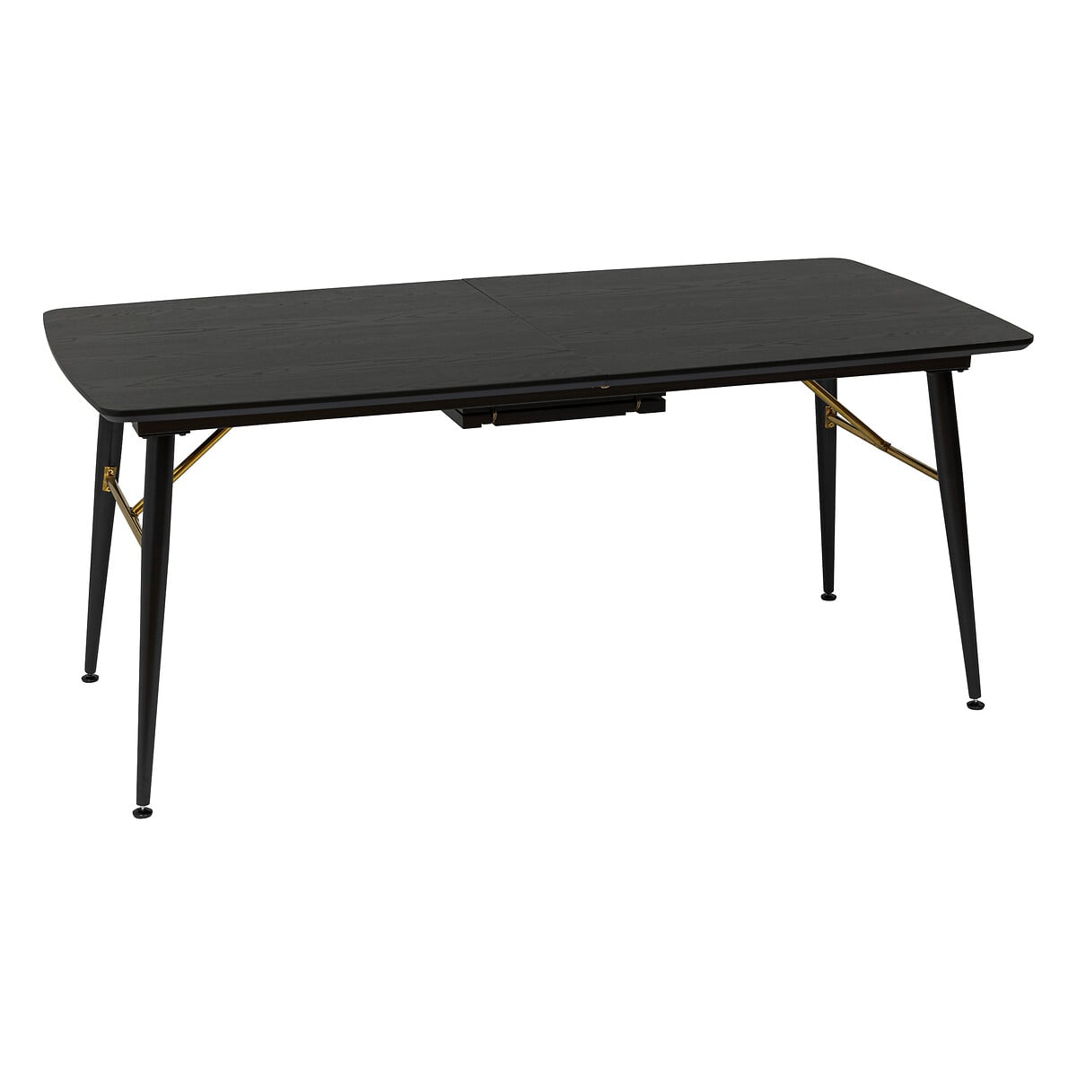 Mesa de jantar extensível AUBREY preta da hôma, fotografia 1