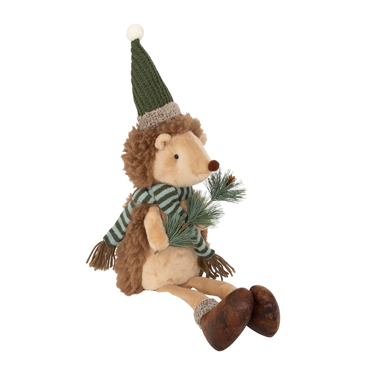 Figura ouriço francis com gorro e cachecol sentado 61cm da hôma, fotografia 1