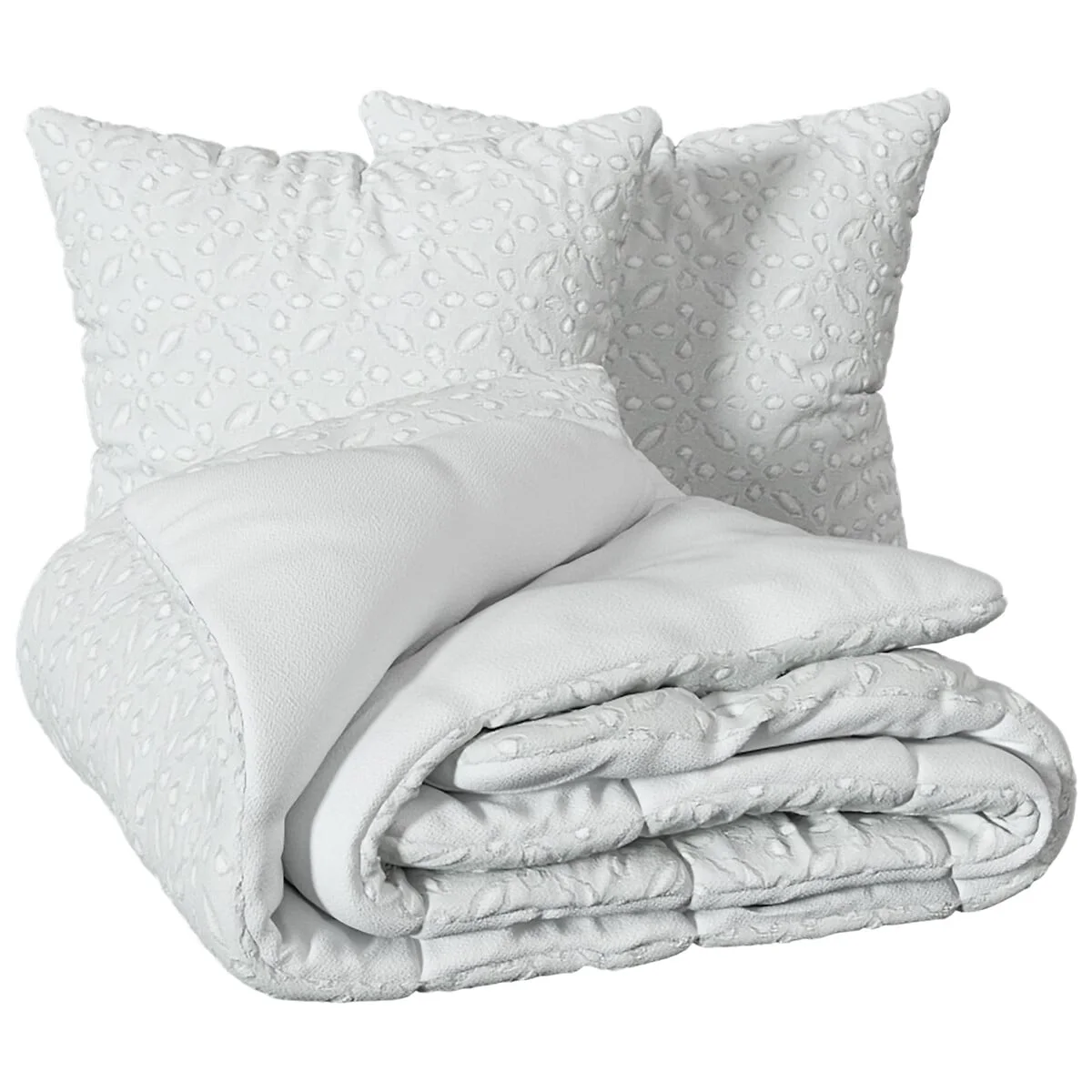 Capa de edredão e 2 capas de almofada branco SWAN 240x260cm da hôma, fotografia 1