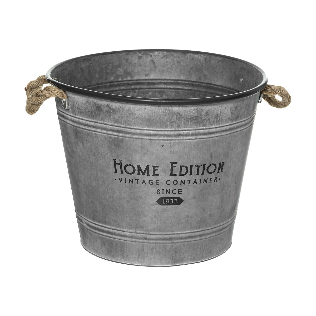 Pote decorativo HOME EDITION cinza em zinco 30,5cm da hôma, fotografia 1