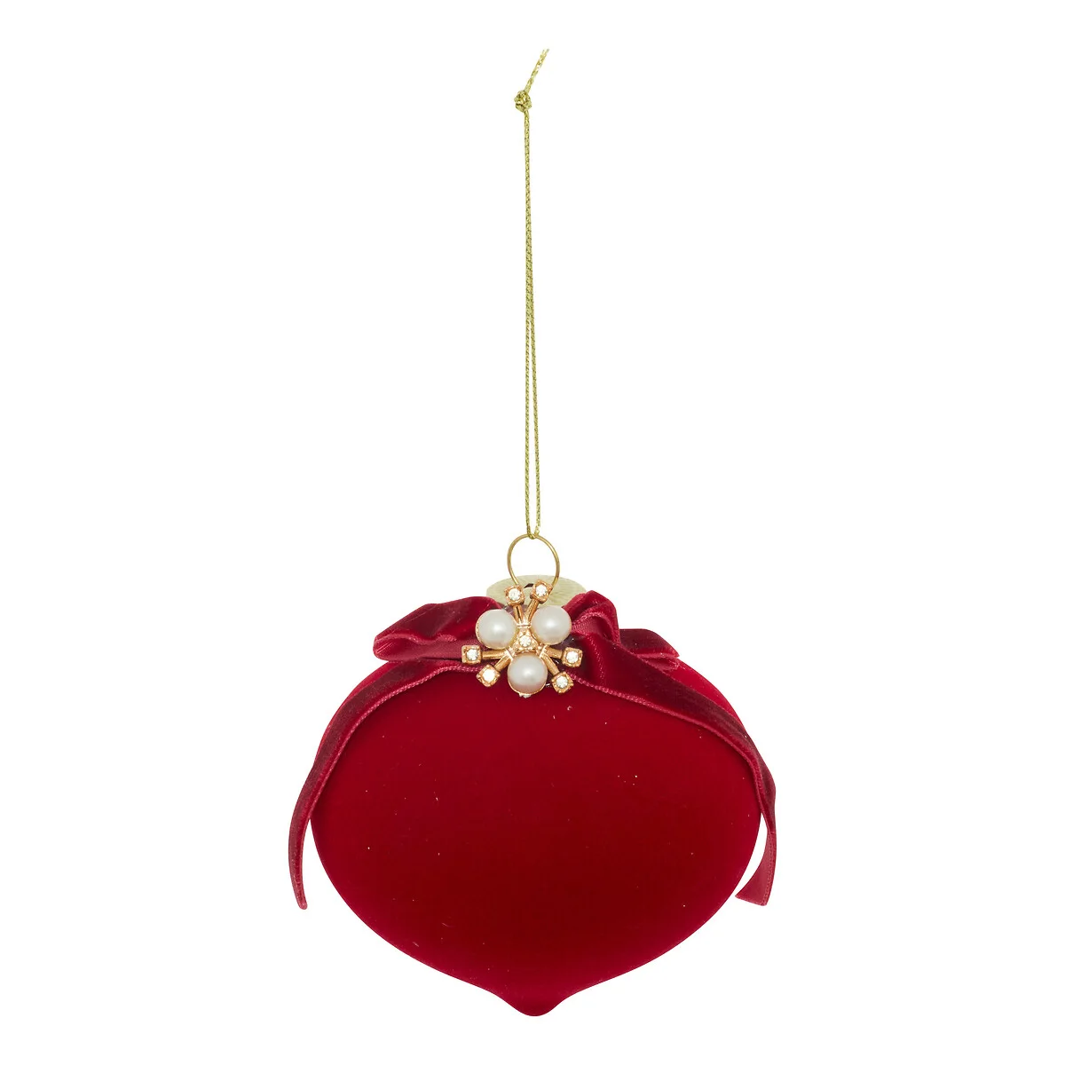Bola de natal com pérola bordeaux 8cm da hôma, fotografia 1
