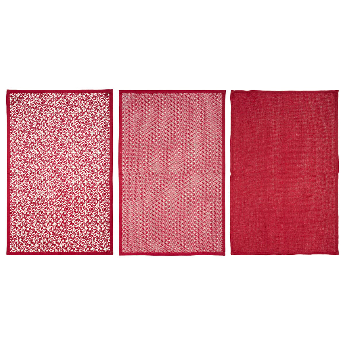 Conjunto de 3 panos de cozinha vermelho by hôma, photo 1