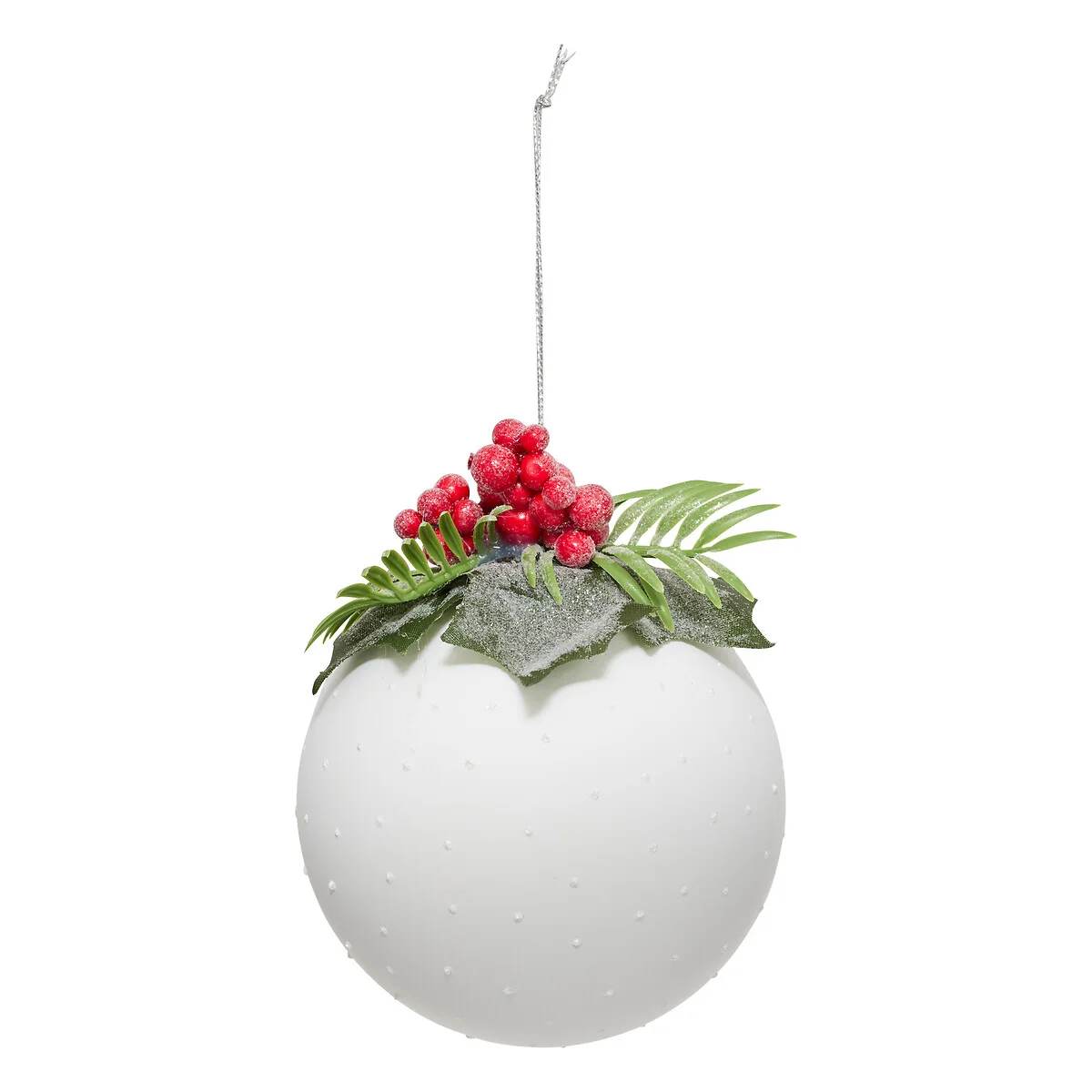 Bola de natal de azevinho e bagas 10cm da hôma, fotografia 1