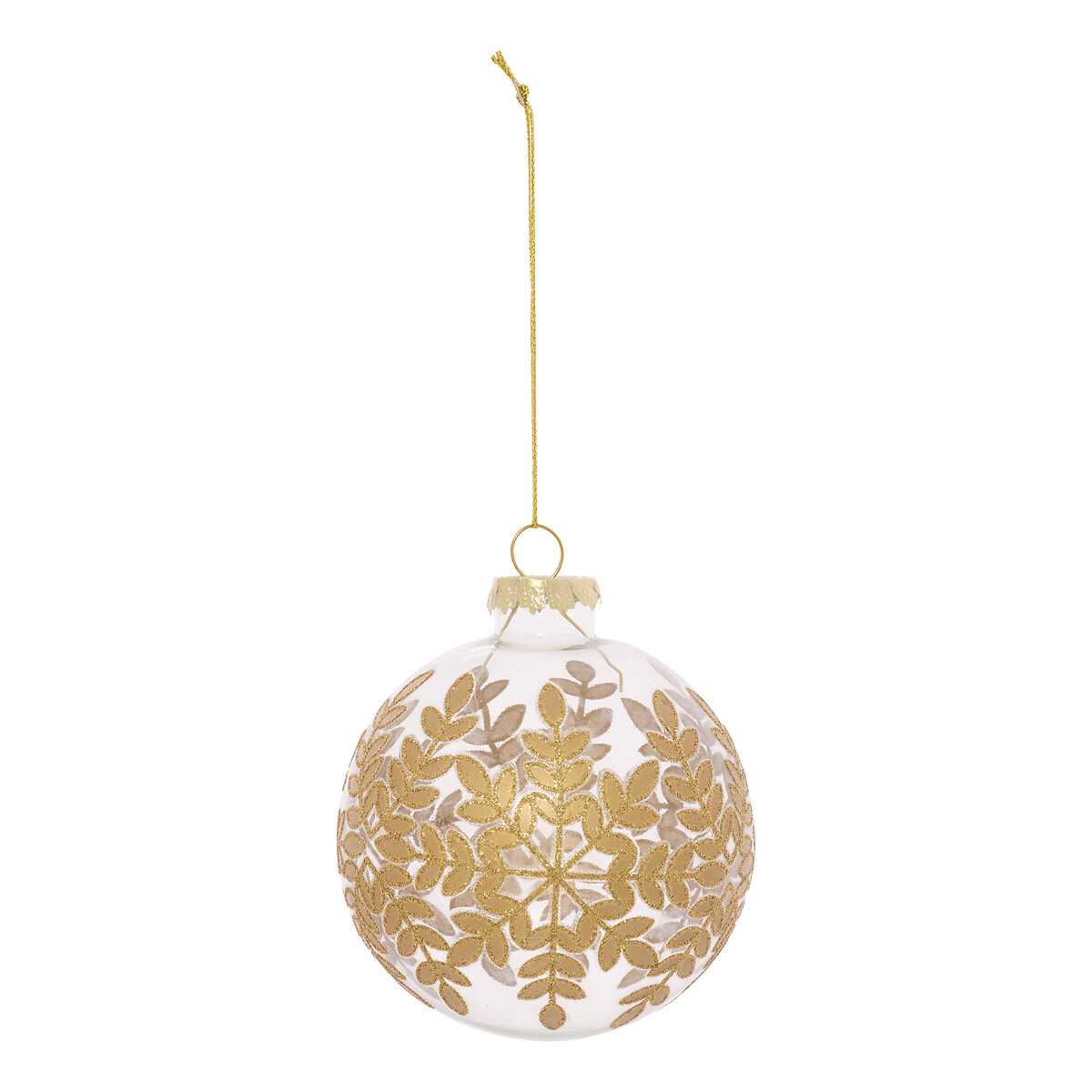 Bola de natal arabescos dourado 8cm da hôma, fotografia 1