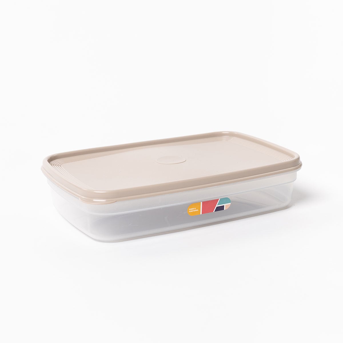 Caixa rectangular com tampa bege 2,2l by hôma, photo 1