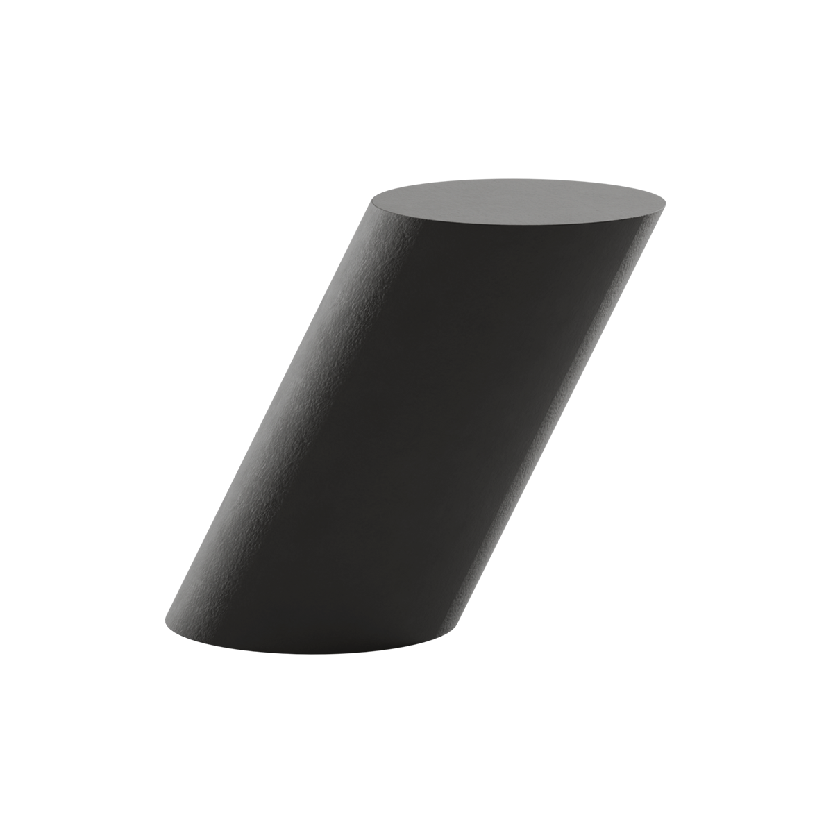 Tilt Side Table in black magnesium oxide concrete mix.