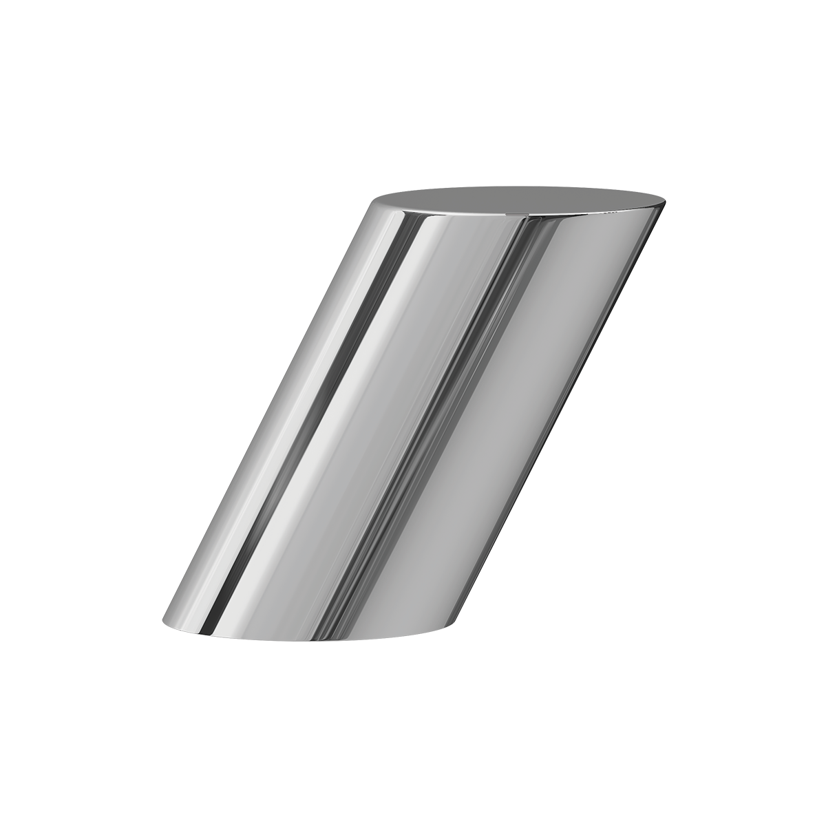 Tilt Side Table in mirror polished steel.