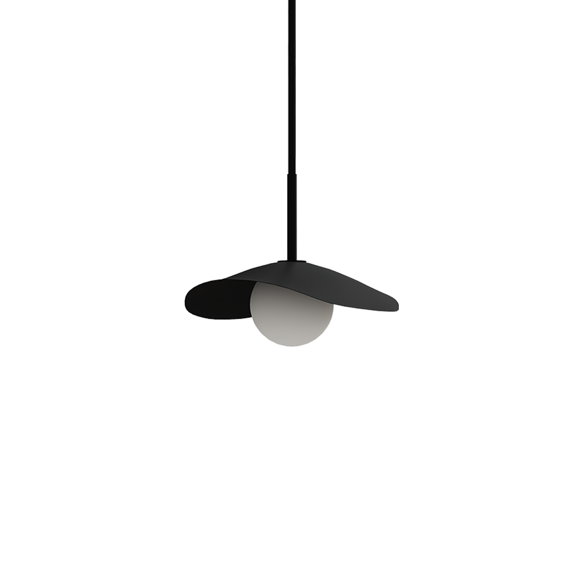 Fuji Pendant Mini in black steel.