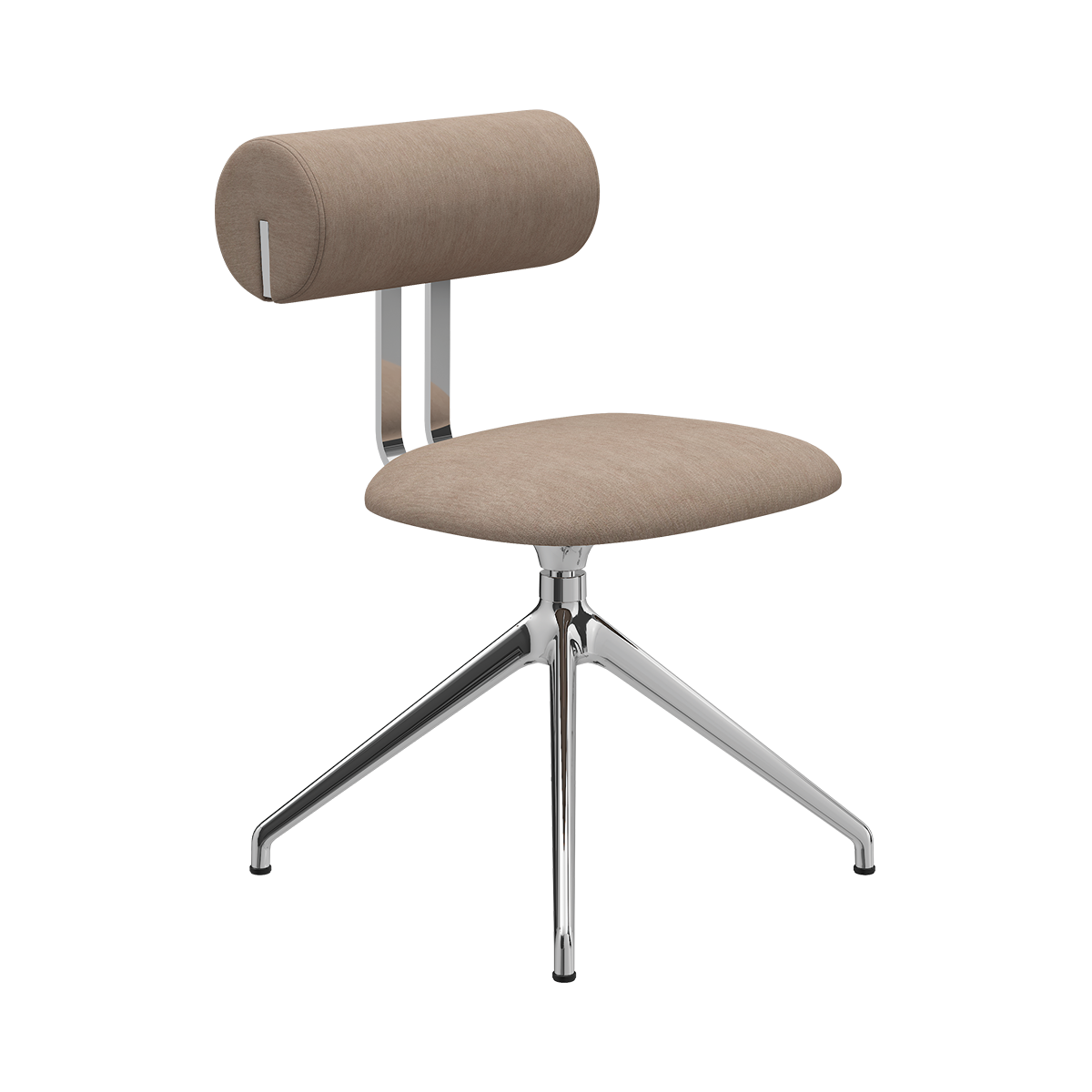 Hippo Chair Work 4 star with chrome frame and Athena Savane upholstery