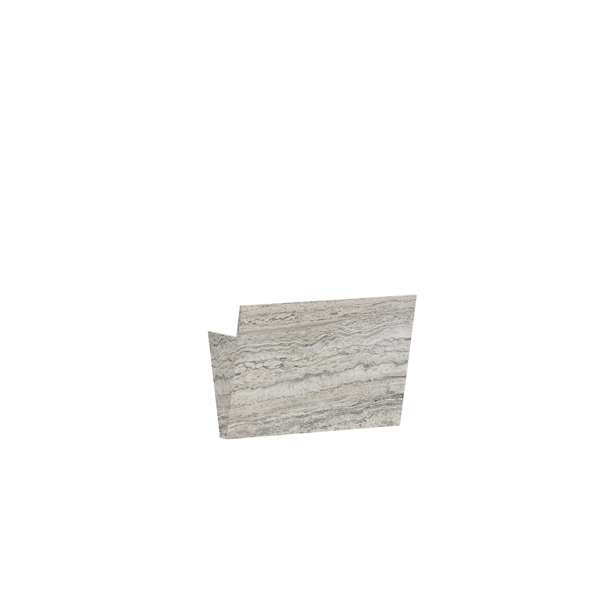 Gallery Wall Lamp in silver travertine.
