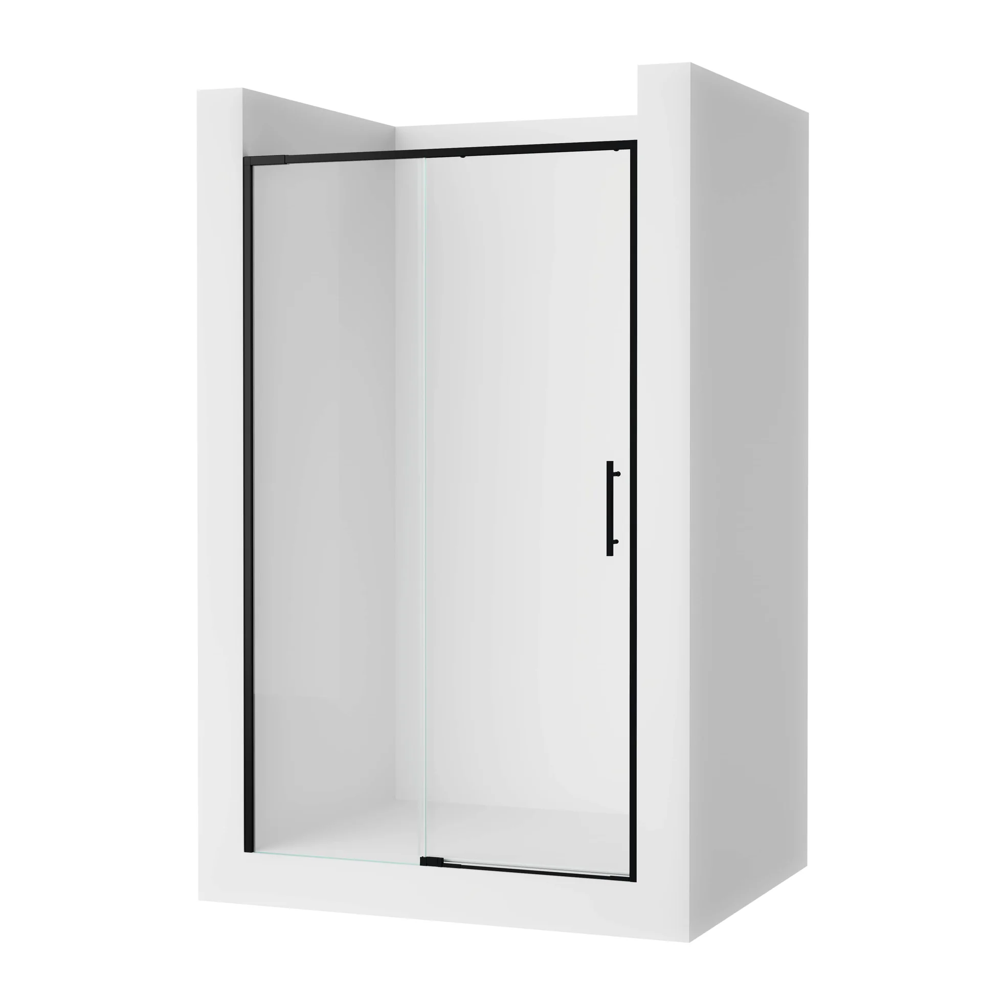 Divisórias para duche Preto mate FLOW+ S60233300016M01 Sanitana