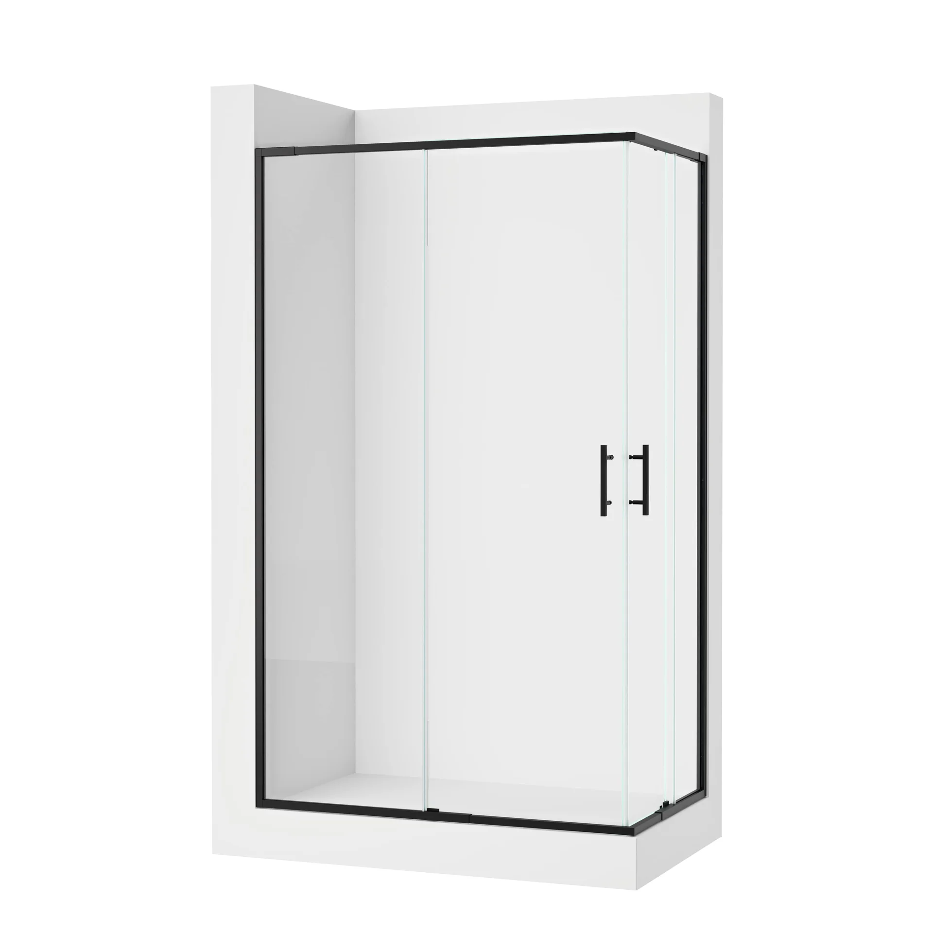 Divisórias para duche Preto mate FLOW S60240500016M00 Sanitana