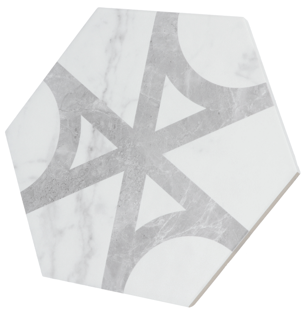 Carrara Hexagon Flow 17,5X20cm. de NAIS
